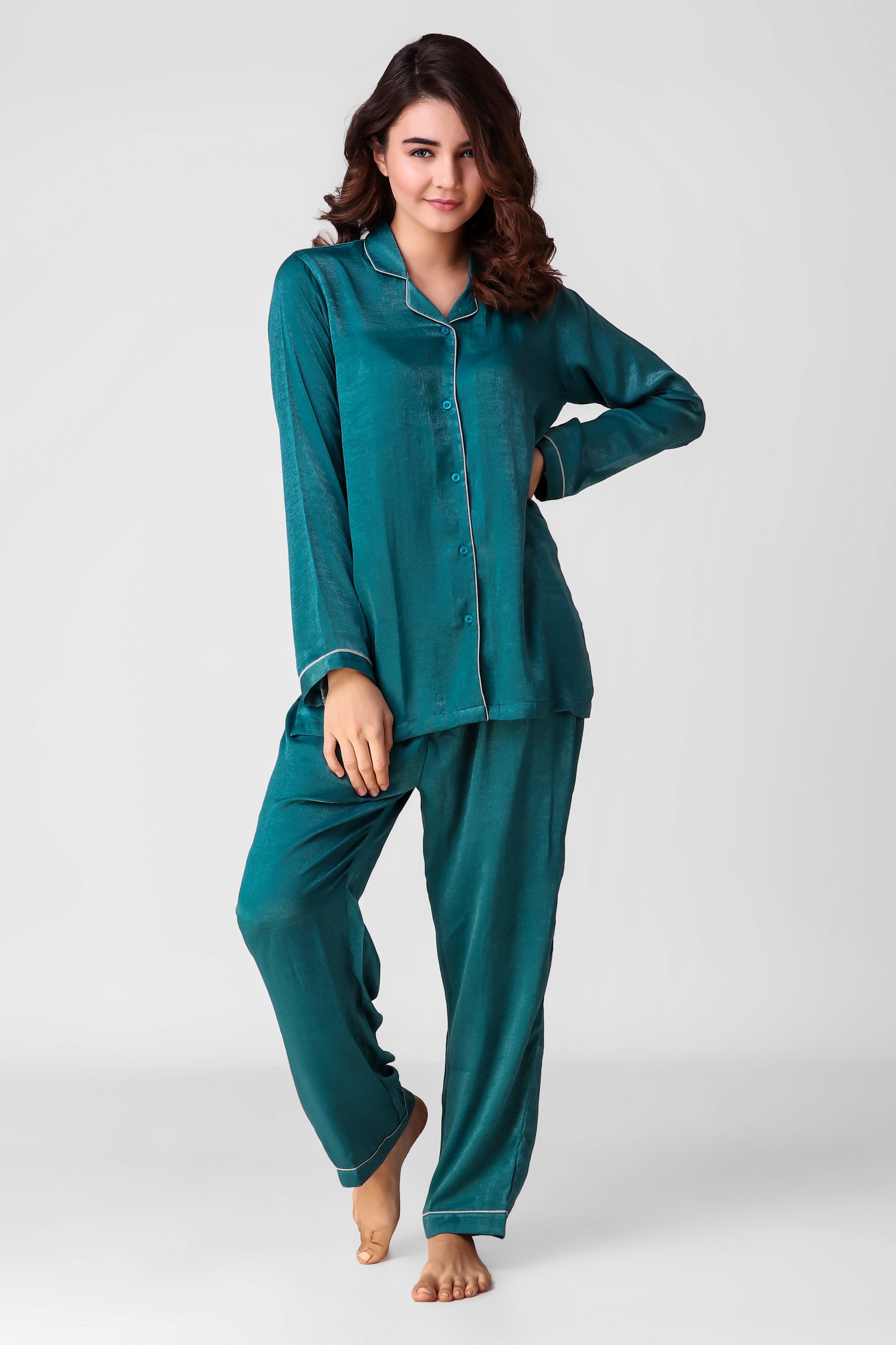 Teal Love Full Jammies Set - Love The Pink Elephant