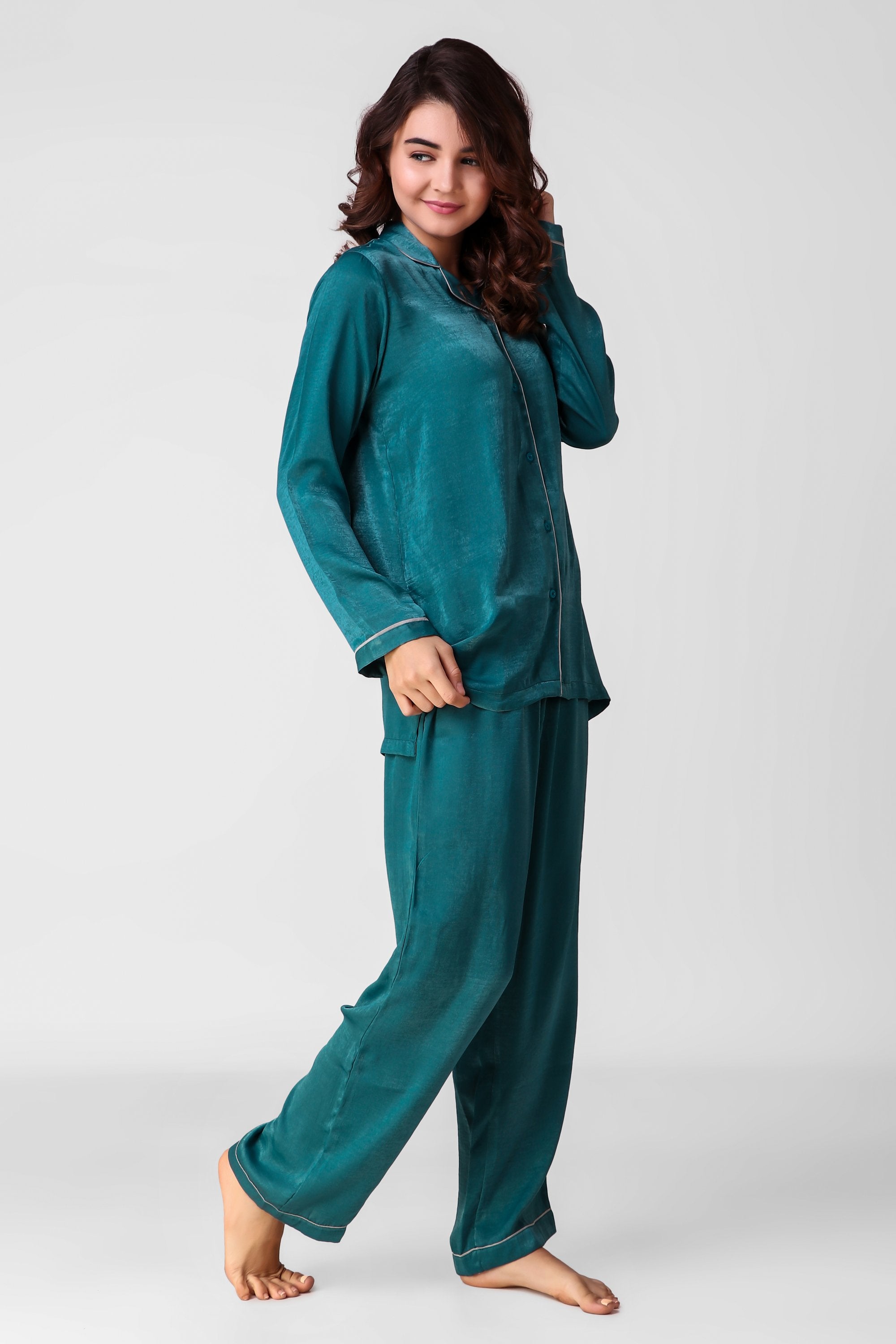 Teal Love Full Jammies Set - Love The Pink Elephant