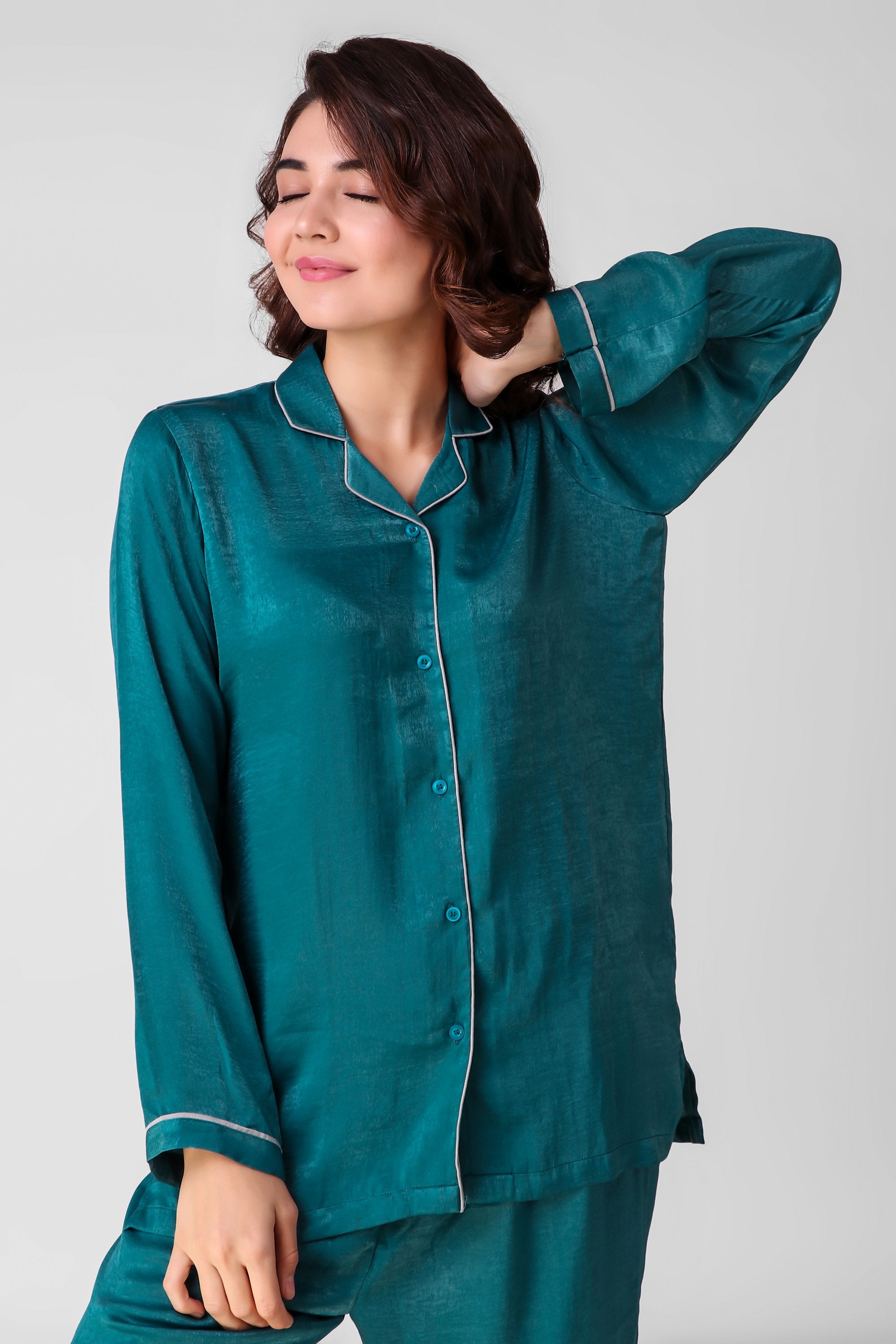 Teal Love Full Jammies Set - Love The Pink Elephant