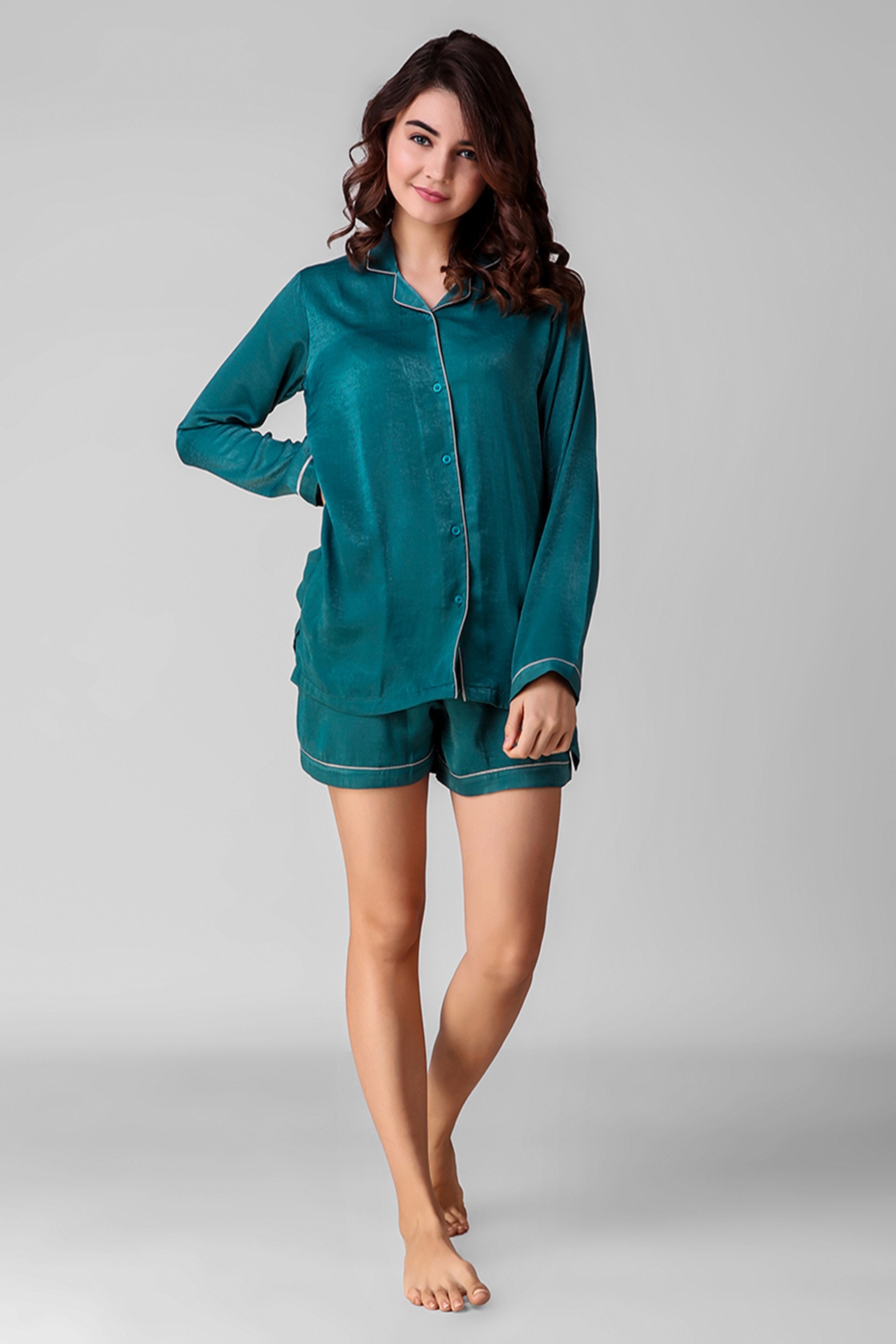 Teal Love Shorts Set - Love The Pink Elephant