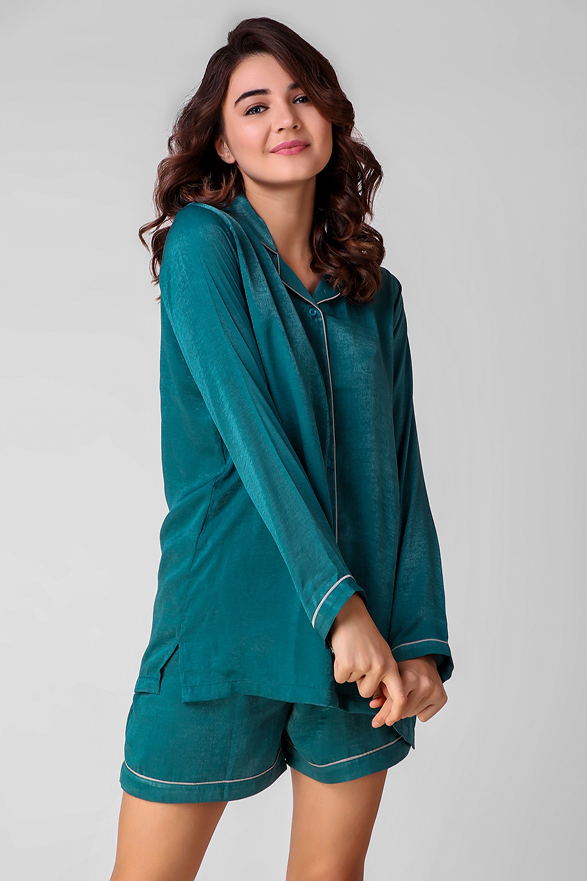 Teal Love Shorts Set - Love The Pink Elephant
