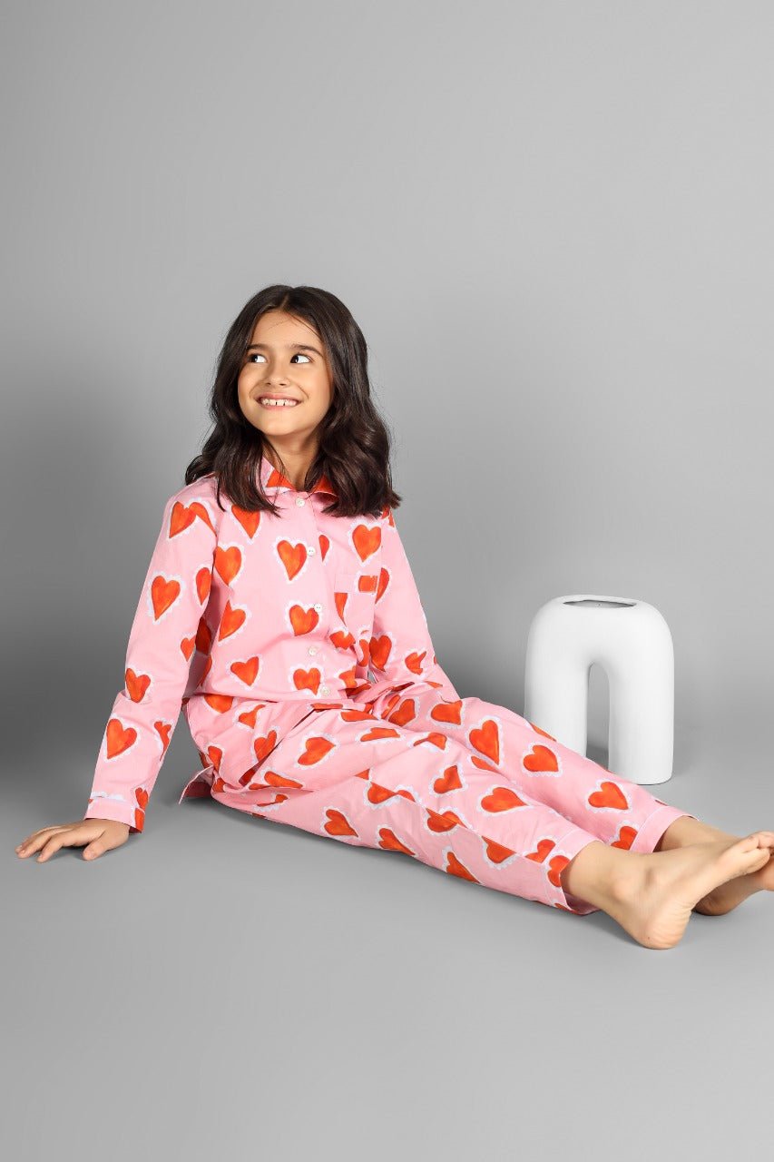 Cream Pudding Pyjama Set - Love The Pink Elephant