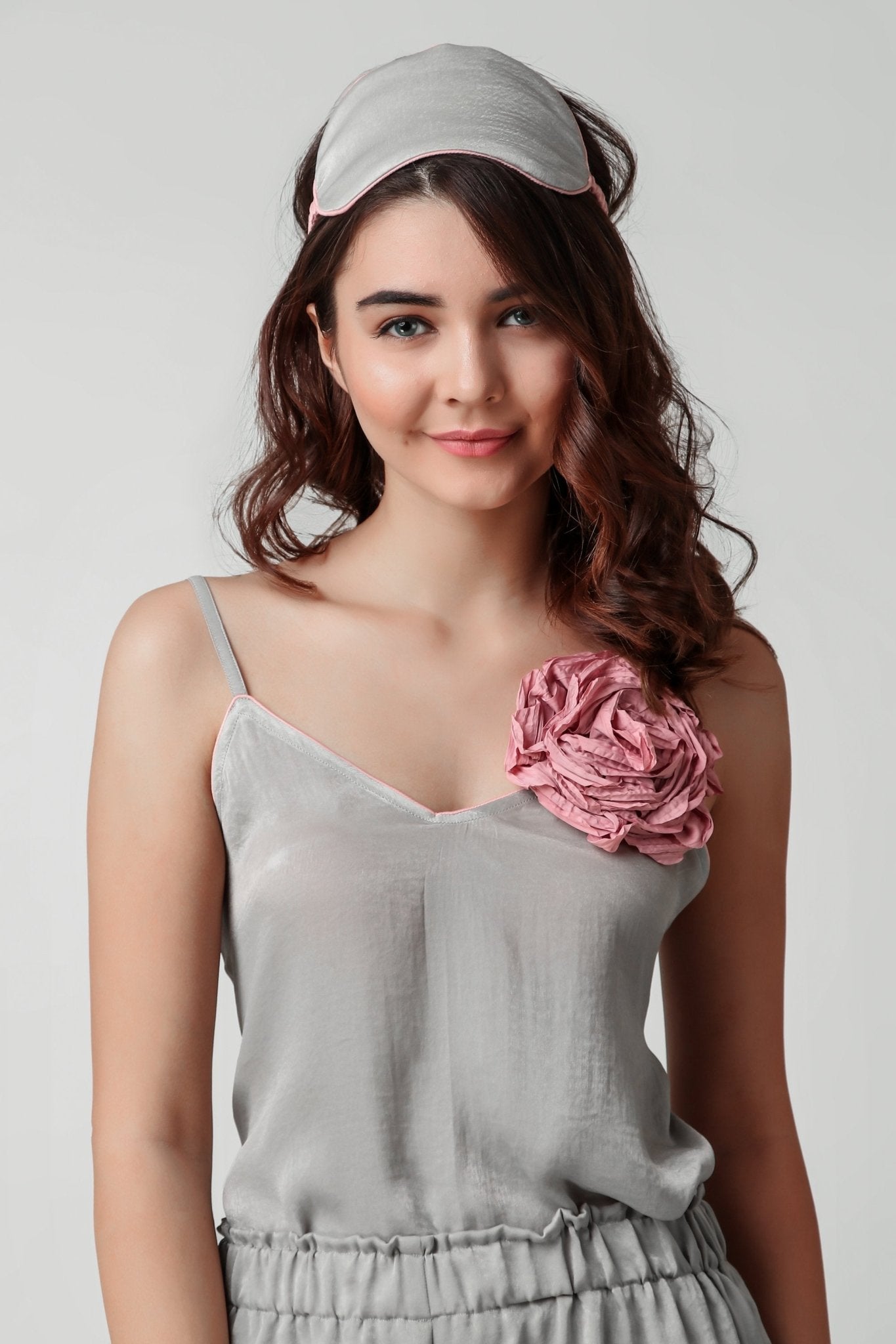 Grey Love Camisole Set - Camisole Set-Love The Pink Elephant