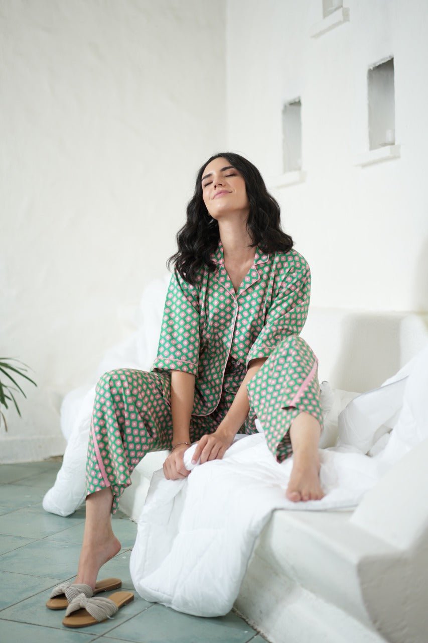 Guacamole Zing Pyjama Set - Full Jammies Set-Love The Pink Elephant