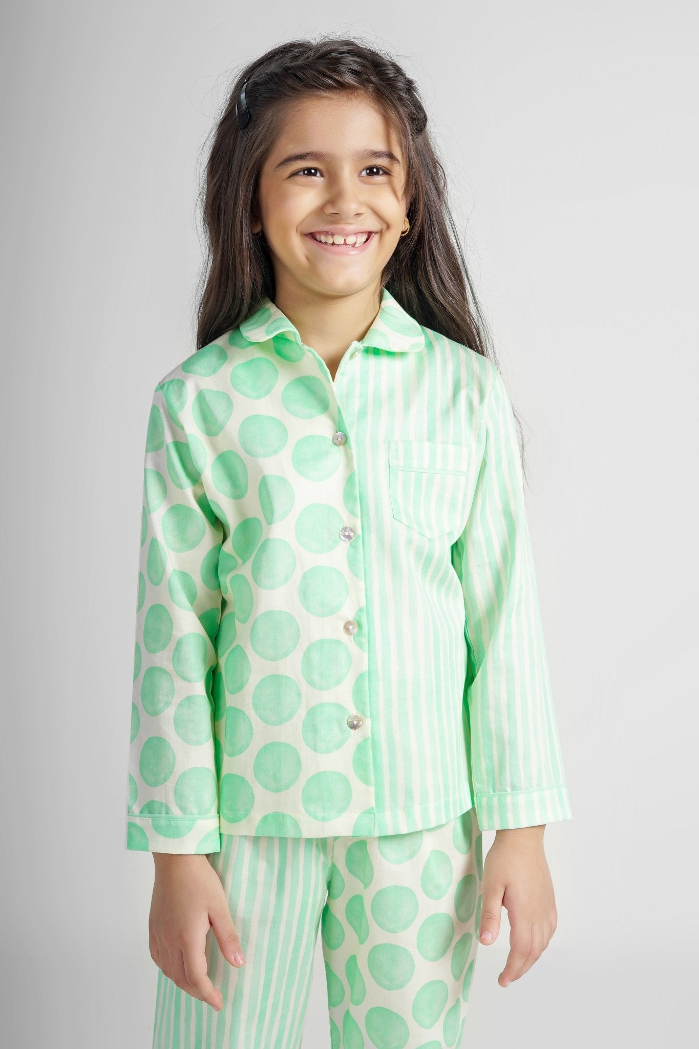 Mint Burst Pyjama Set - Pyjama Set-Love The Pink Elephant