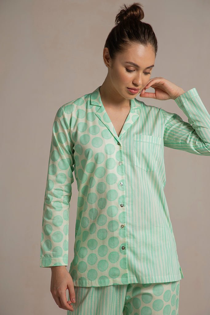 Mint Burst Pyjama Set - Full Jammies Set-Love The Pink Elephant