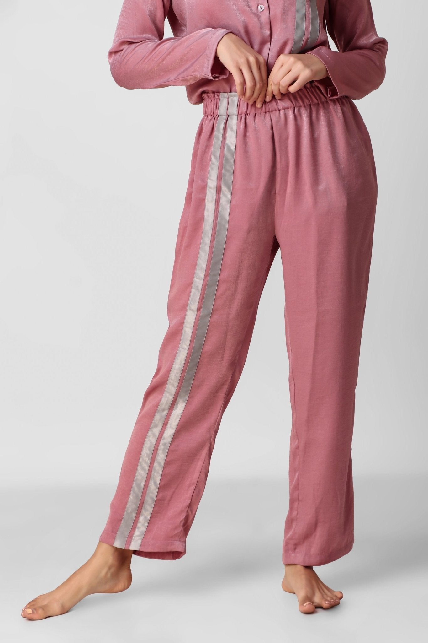 Pink Stripy Full Jammies Set - Love The Pink Elephant