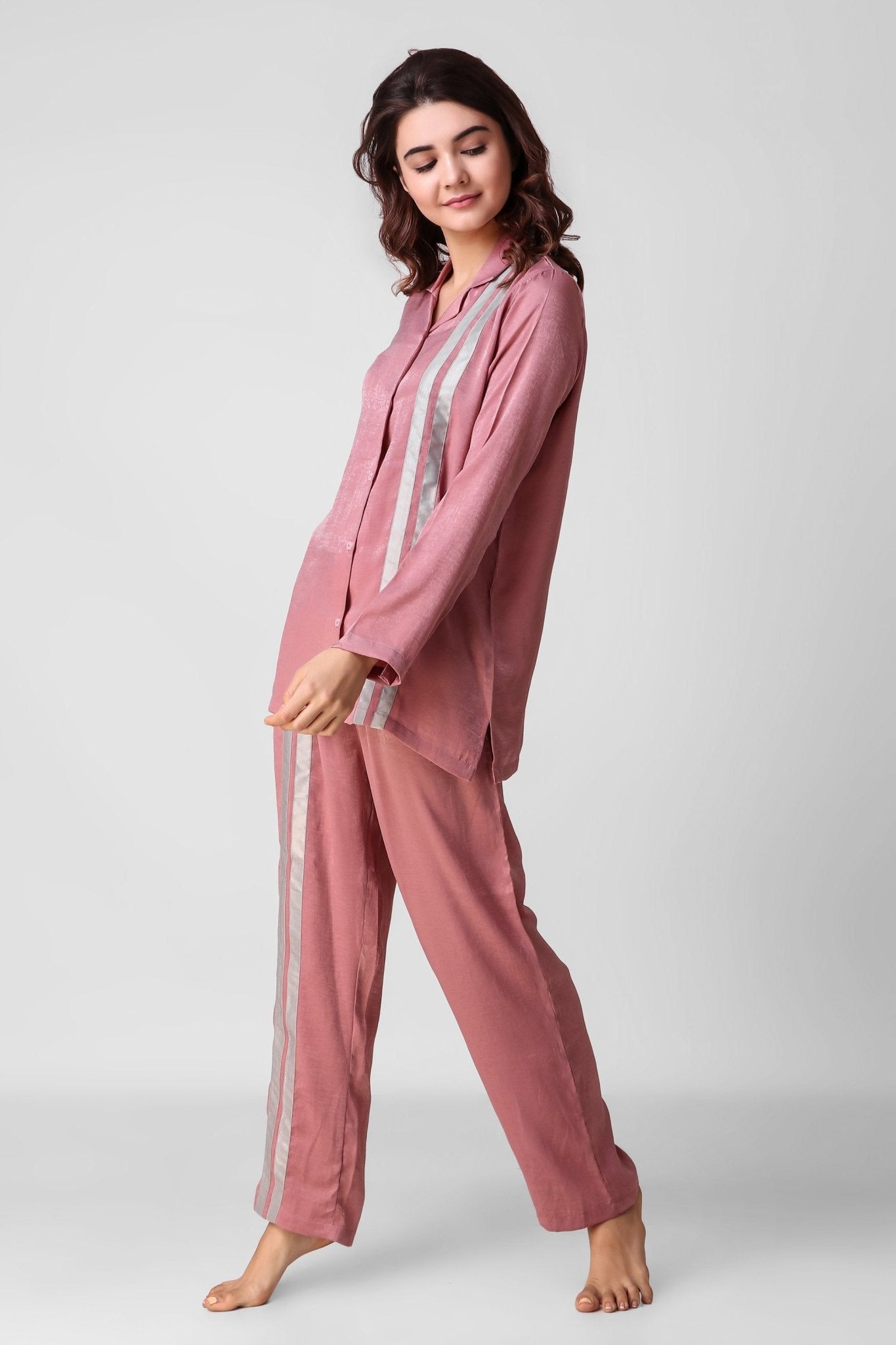 Pink Stripy Full Jammies Set - Love The Pink Elephant