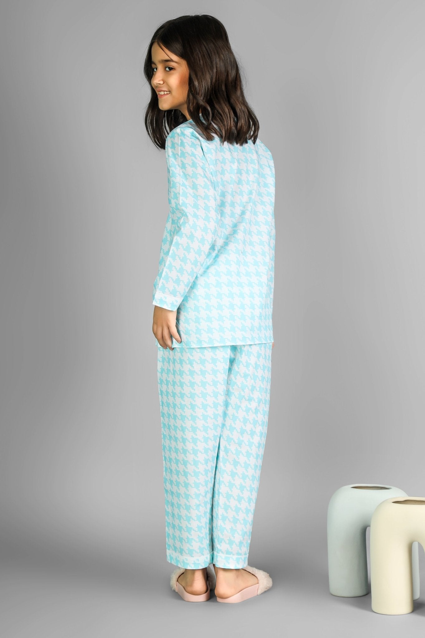 Powder Puff Pyjama Set - -Love The Pink Elephant