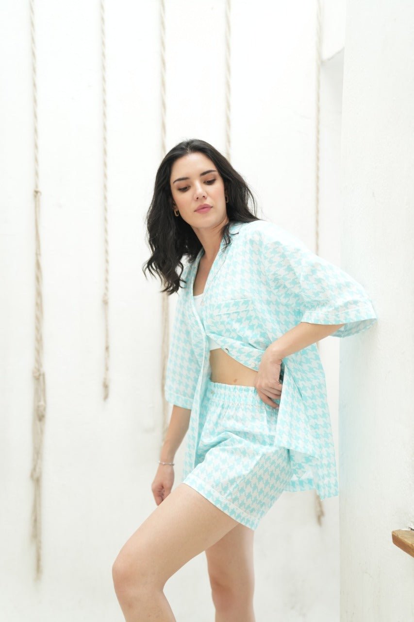 Powder Puff Shorts Set - -Love The Pink Elephant