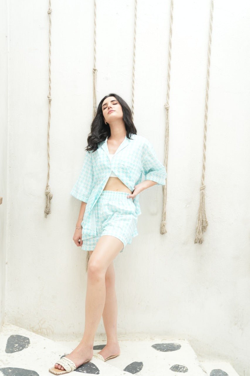 Powder Puff Shorts Set - -Love The Pink Elephant