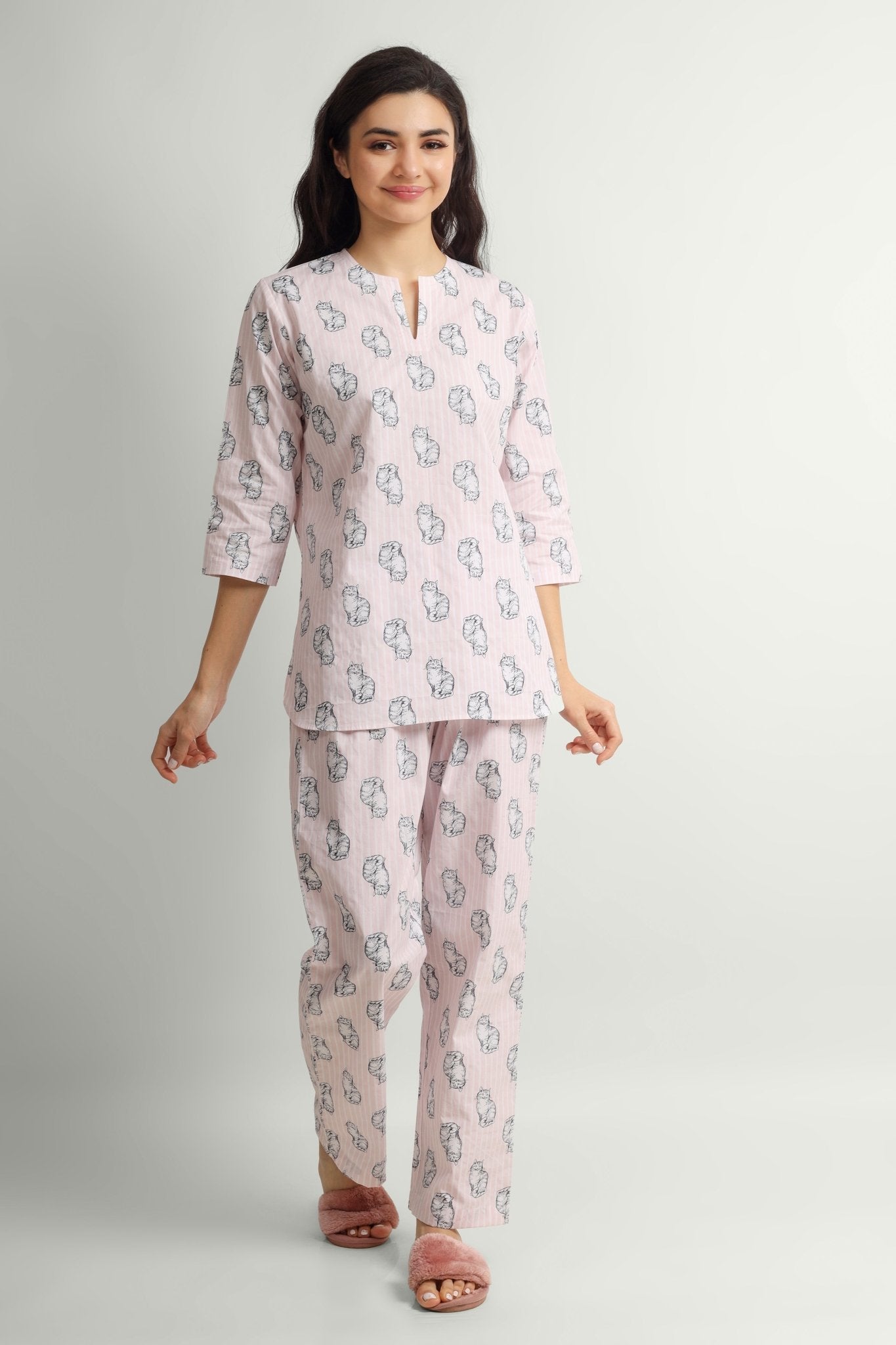 Silver Spring Pyjama Set - -Love The Pink Elephant