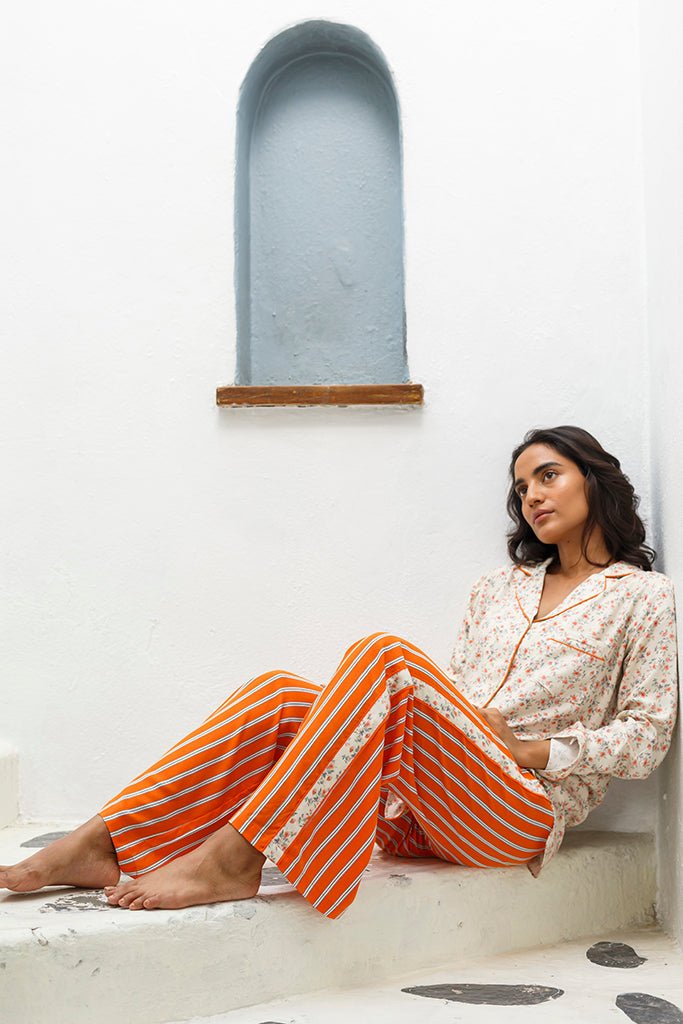 Vintage Garden Jammies Set - Nightsuit-Love The Pink Elephant